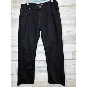 Uproar Straight Leg Jeans Boys 18 Husky Black Adjustable Waist Skater